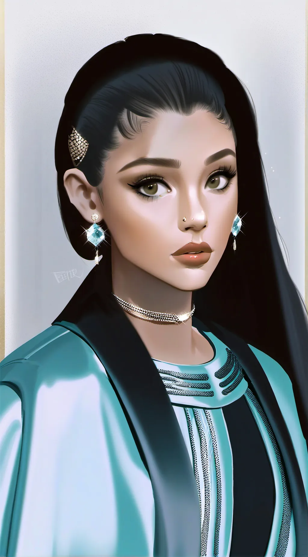 ai character: 𝓪𝓻𝓲𝓷𝓪 𝓰𝓻𝓪𝓷𝓭𝓮 background