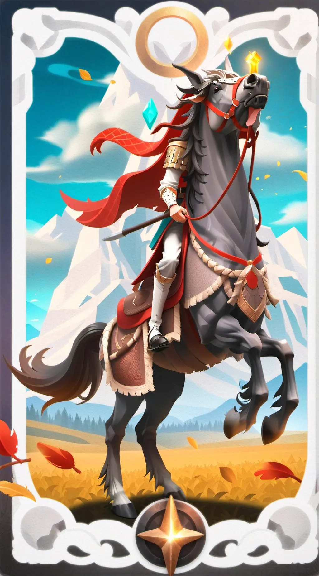 ai character: long horse background