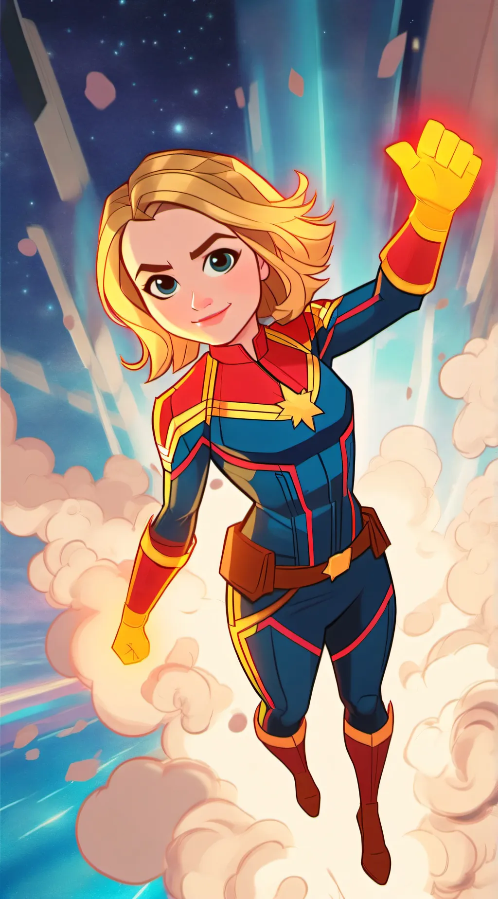 ai character: Captain marvel background