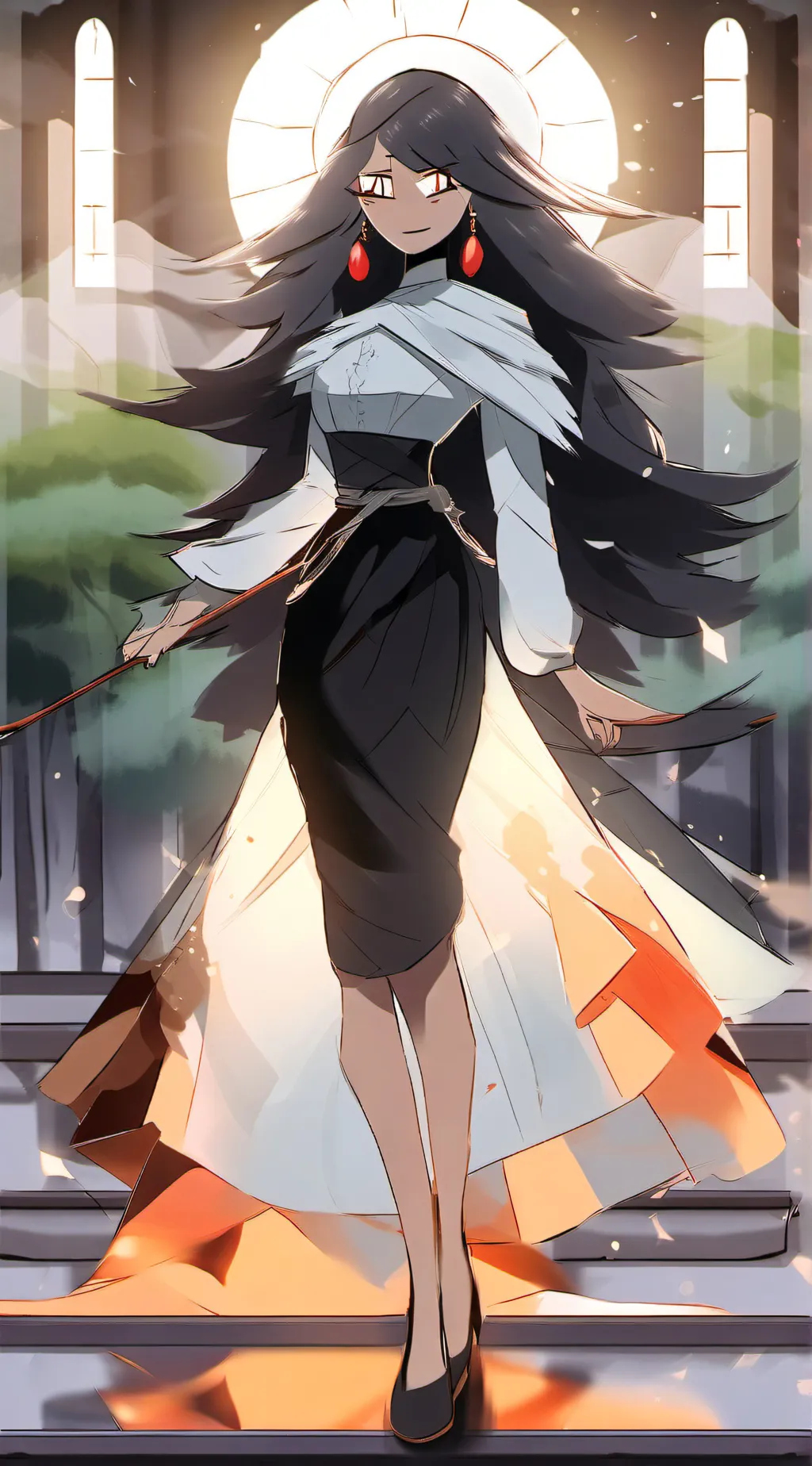 ai character: miss circle background