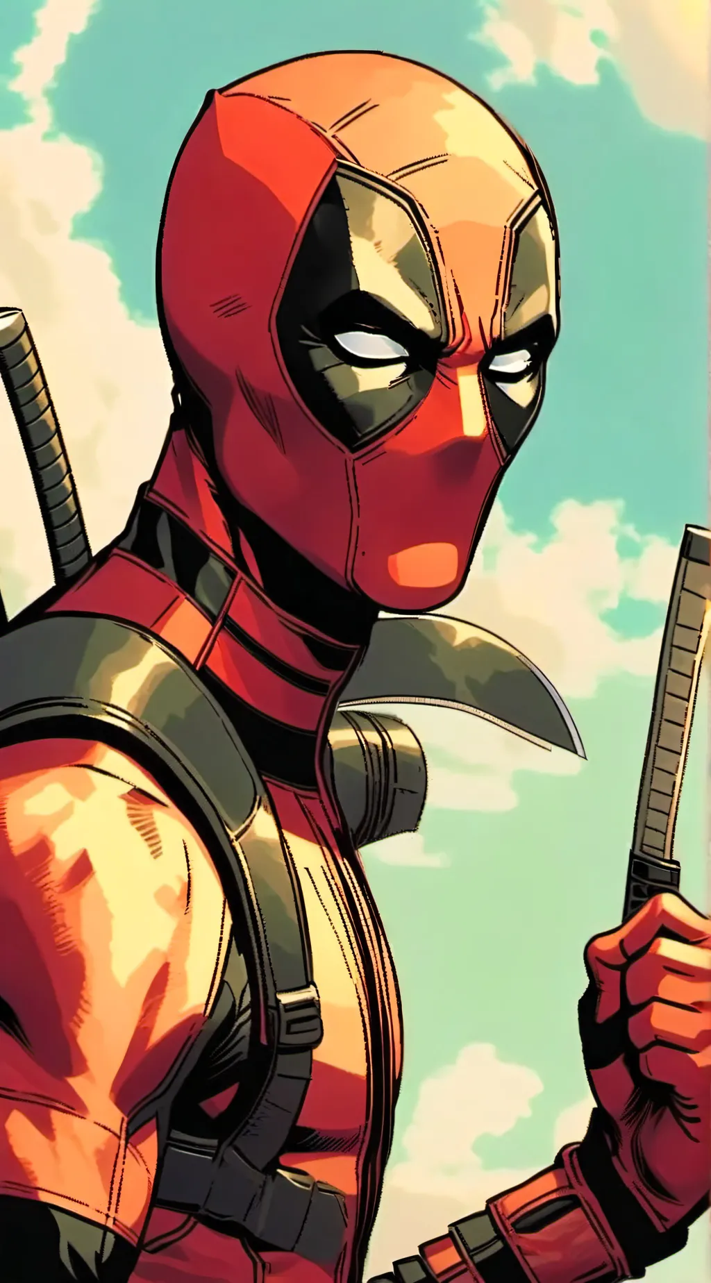 ai character: deadpool  background
