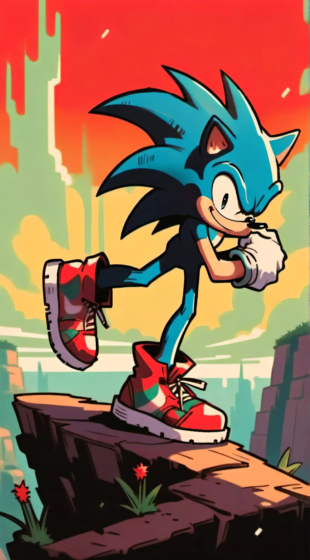 ai character: sonic.qwa background
