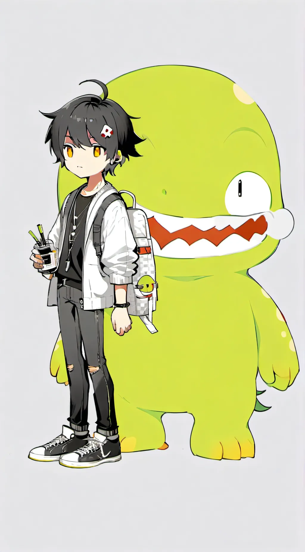 ai character: 🦎 Friend background