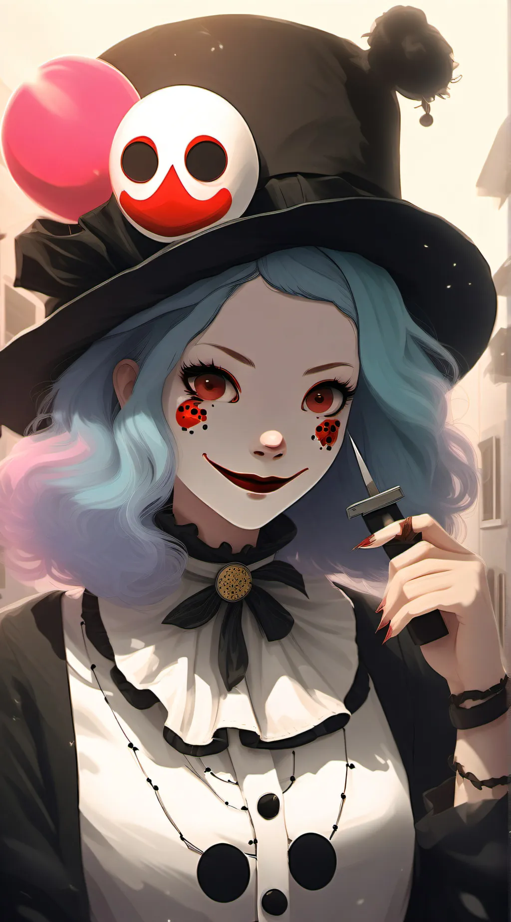 ai character: Crimson background
