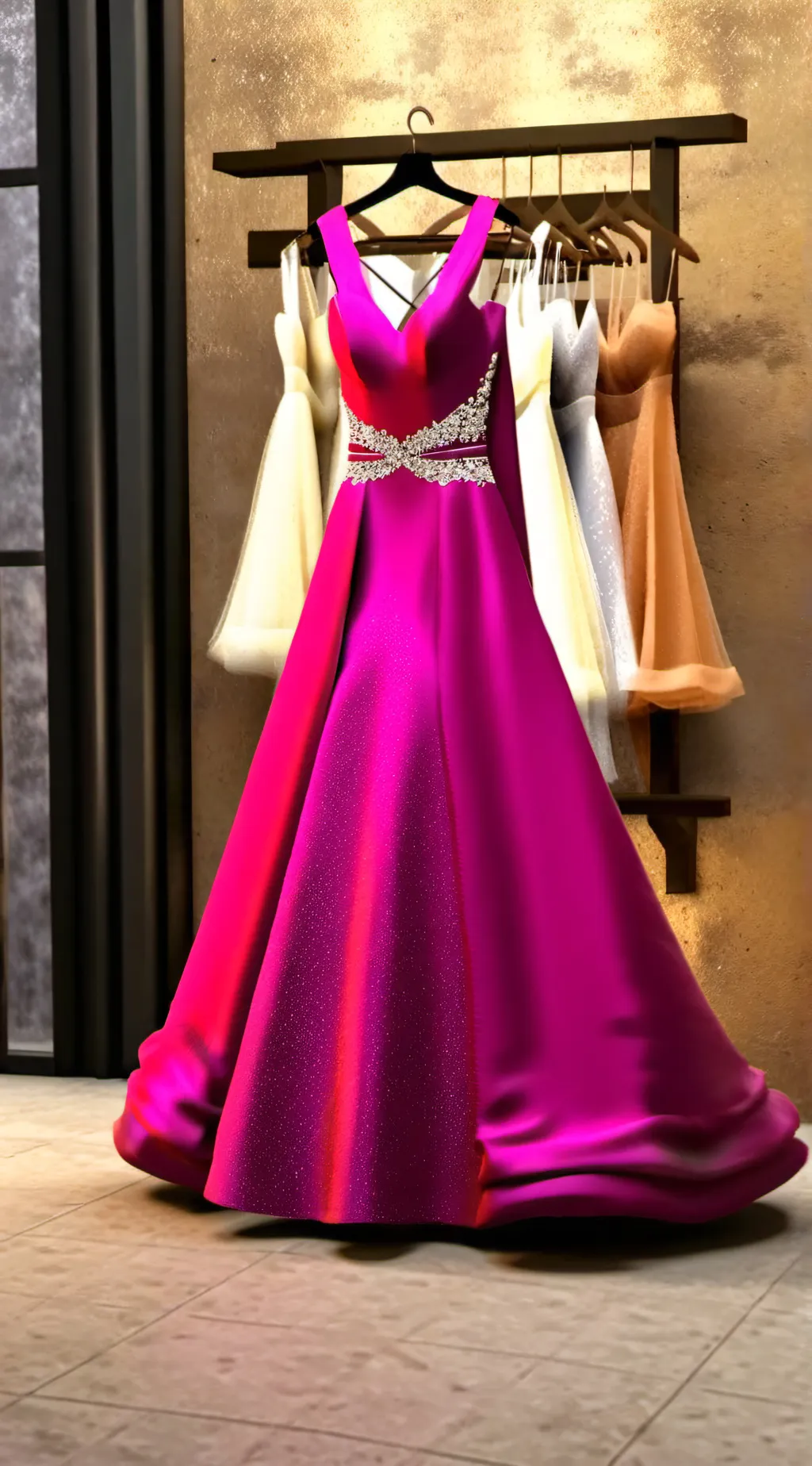 ai character: Prom Dress  background