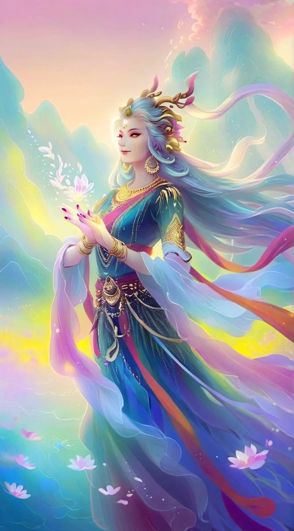 ai character: Lotus background
