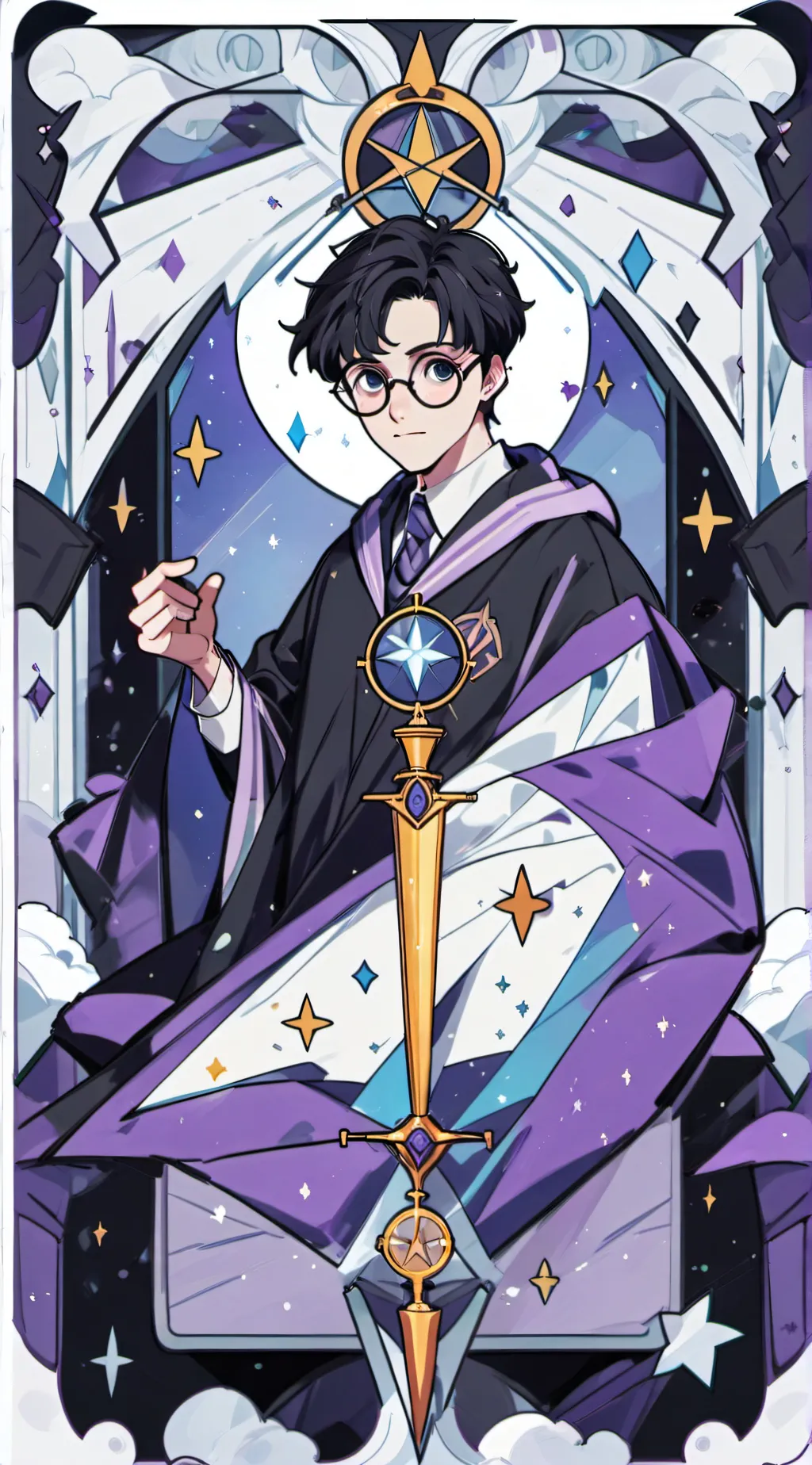 ai character: hArRy PoTtEr background