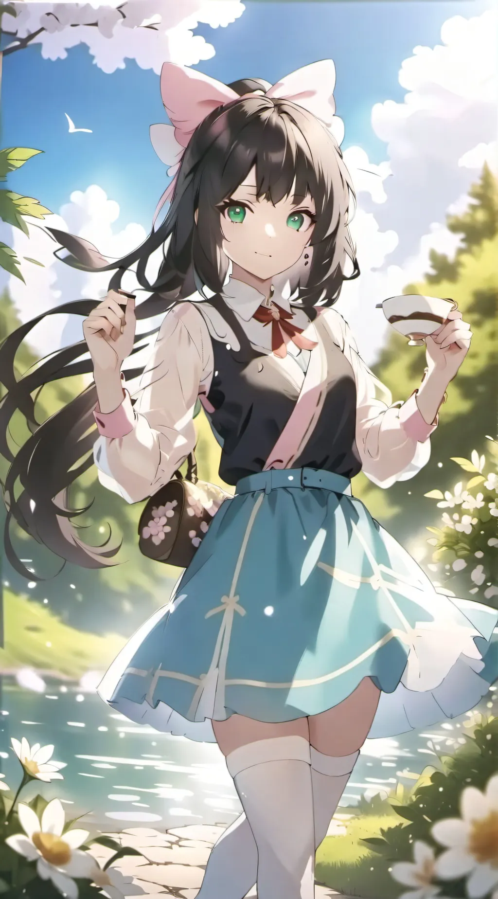 ai character: cats  background
