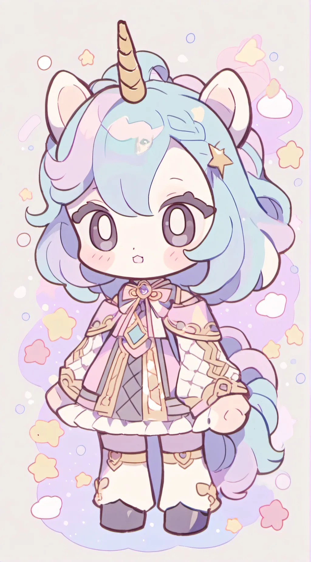 ai character: 🌻craftycorn🎨 background