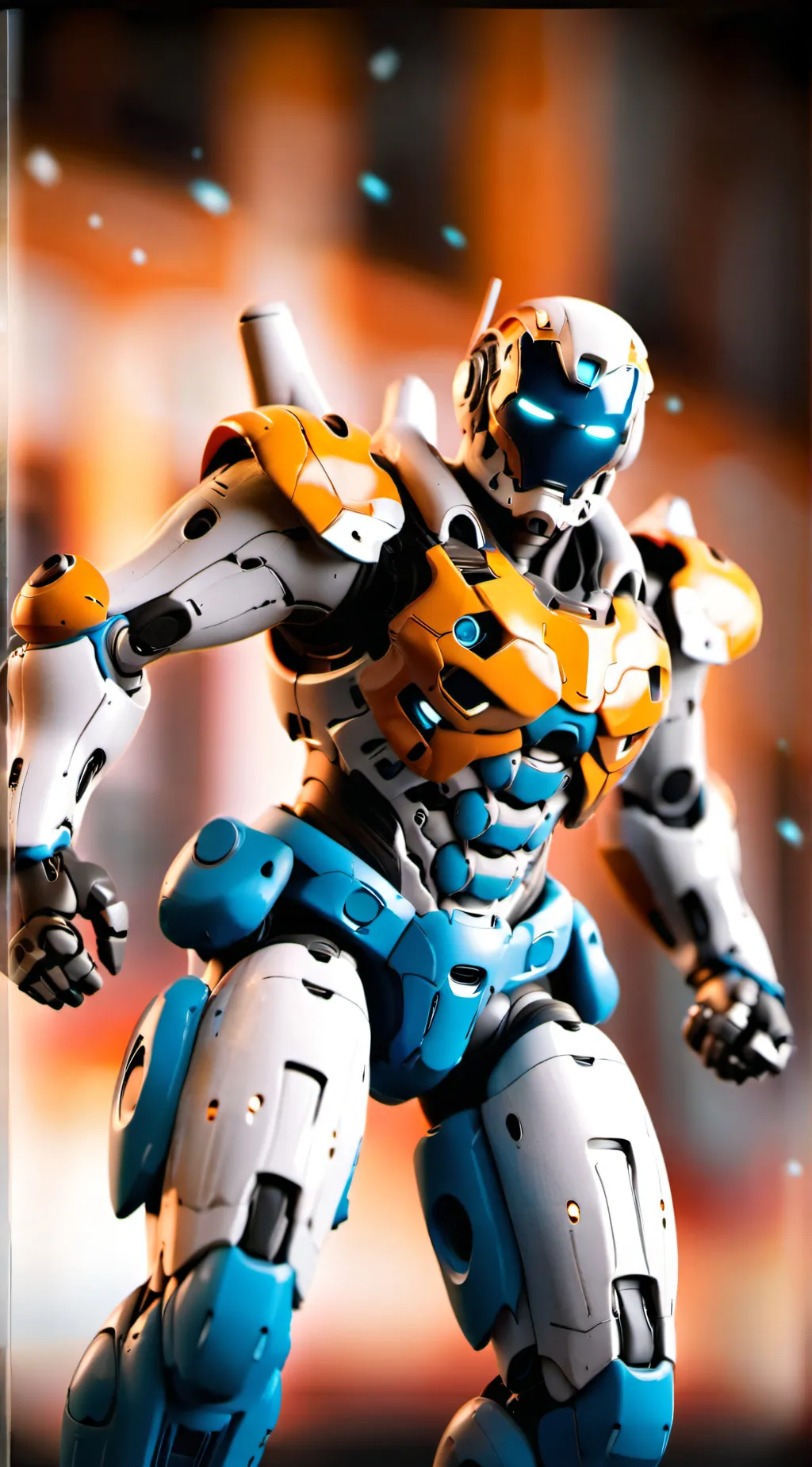 ai character: female mech background