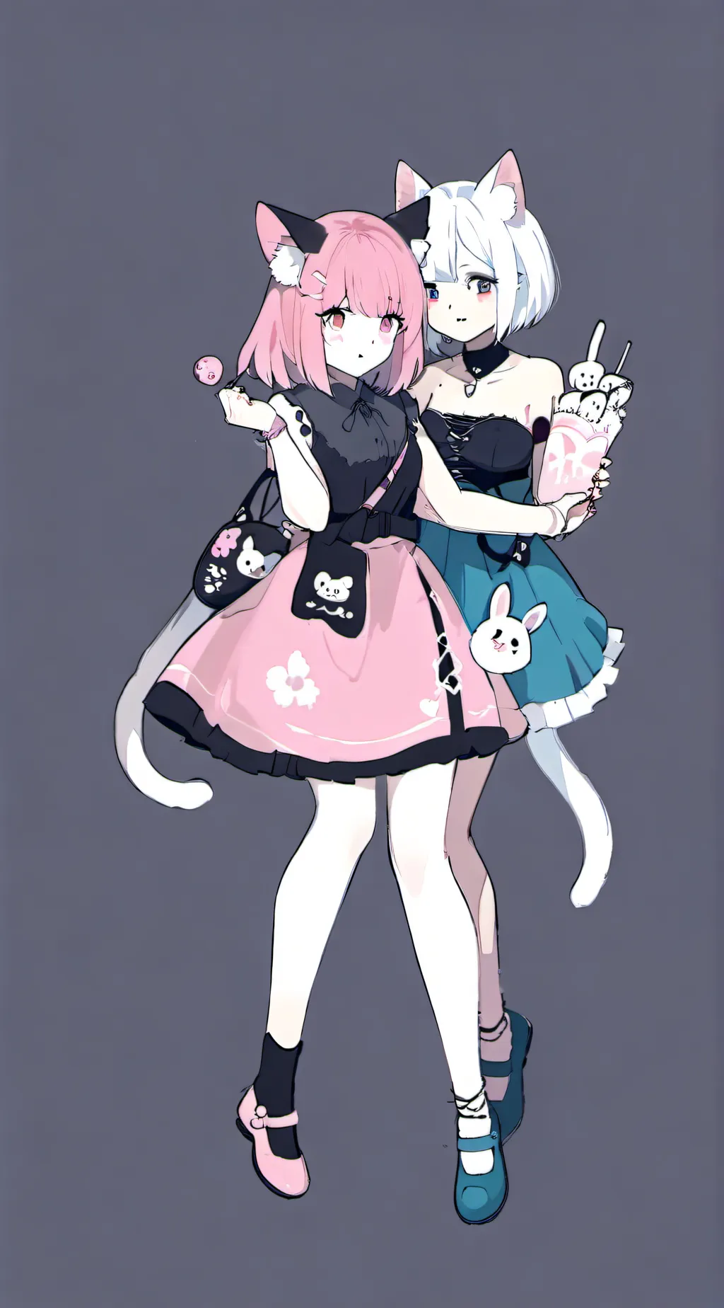 ai character: Luna and Lily  background