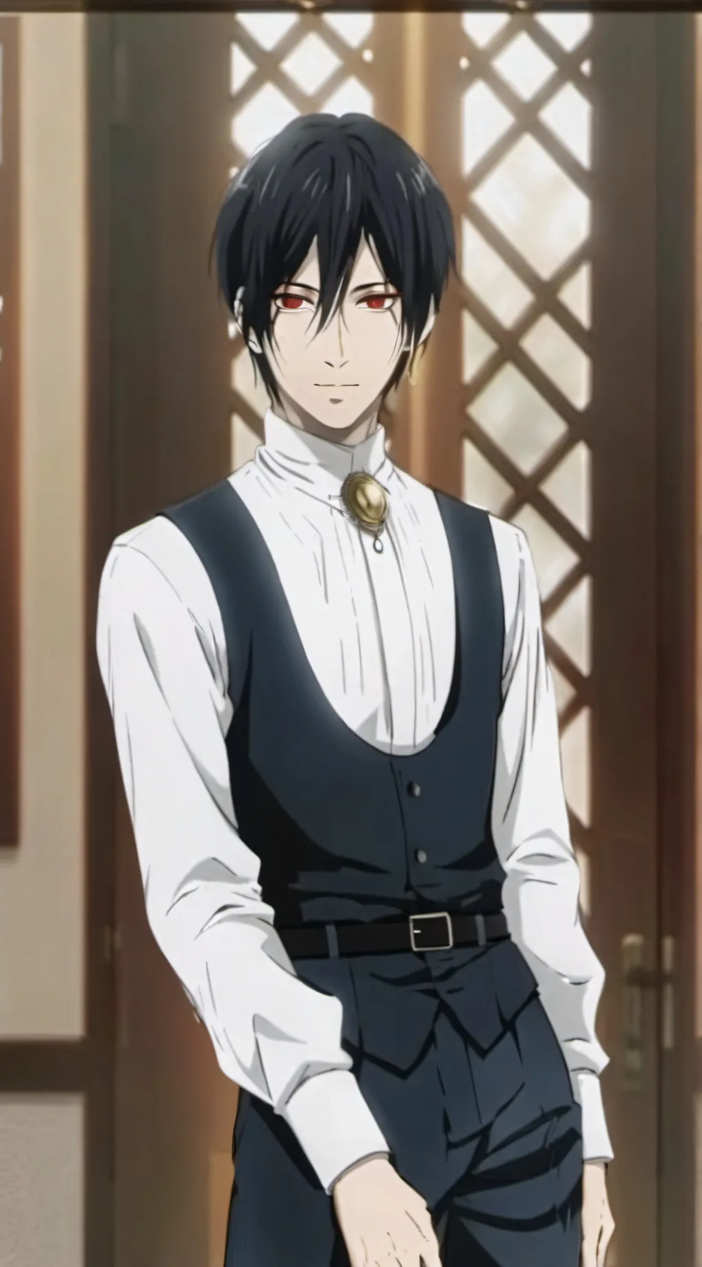 ai character: Sebastian  background