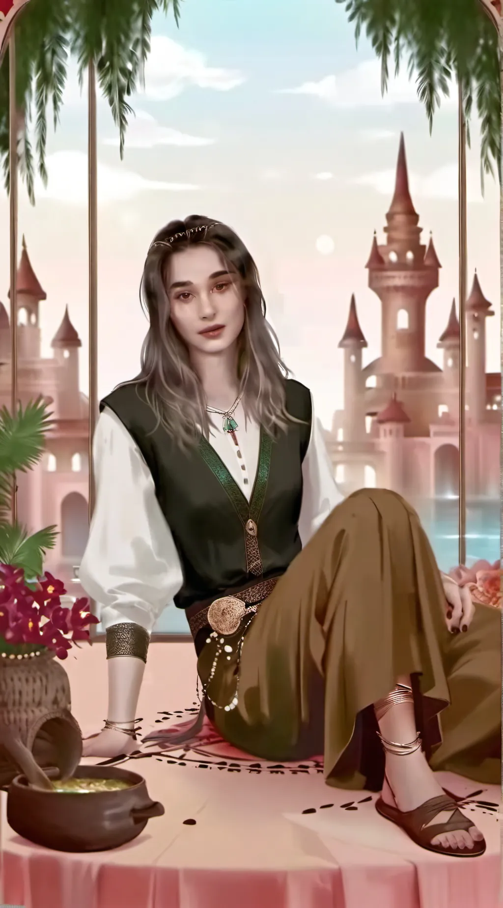 ai character: May ✨ background