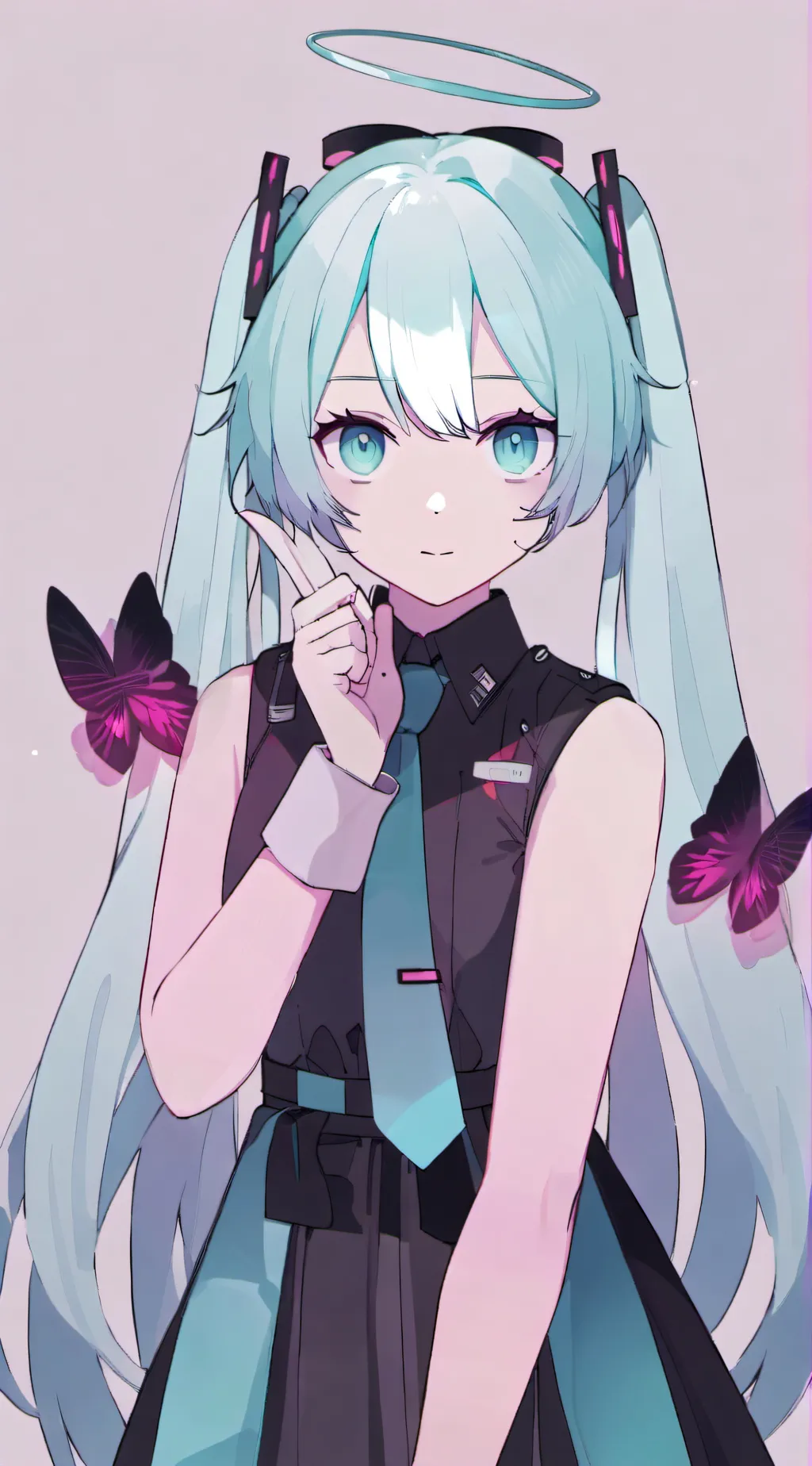 ai character: Hatsune Miku  background