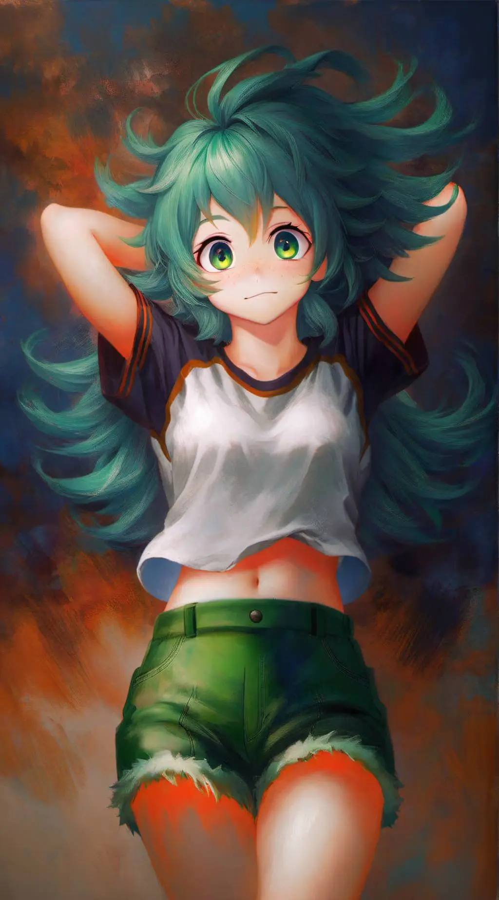 ai character: Izumi Midoriya  background