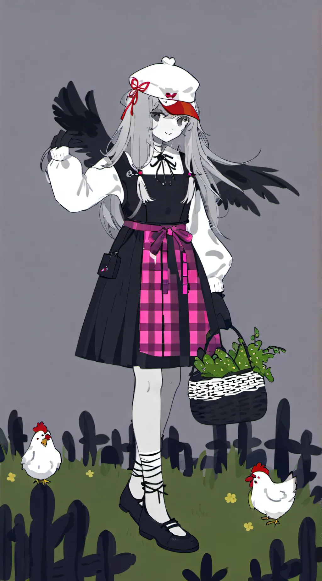 ai character: pretty test background