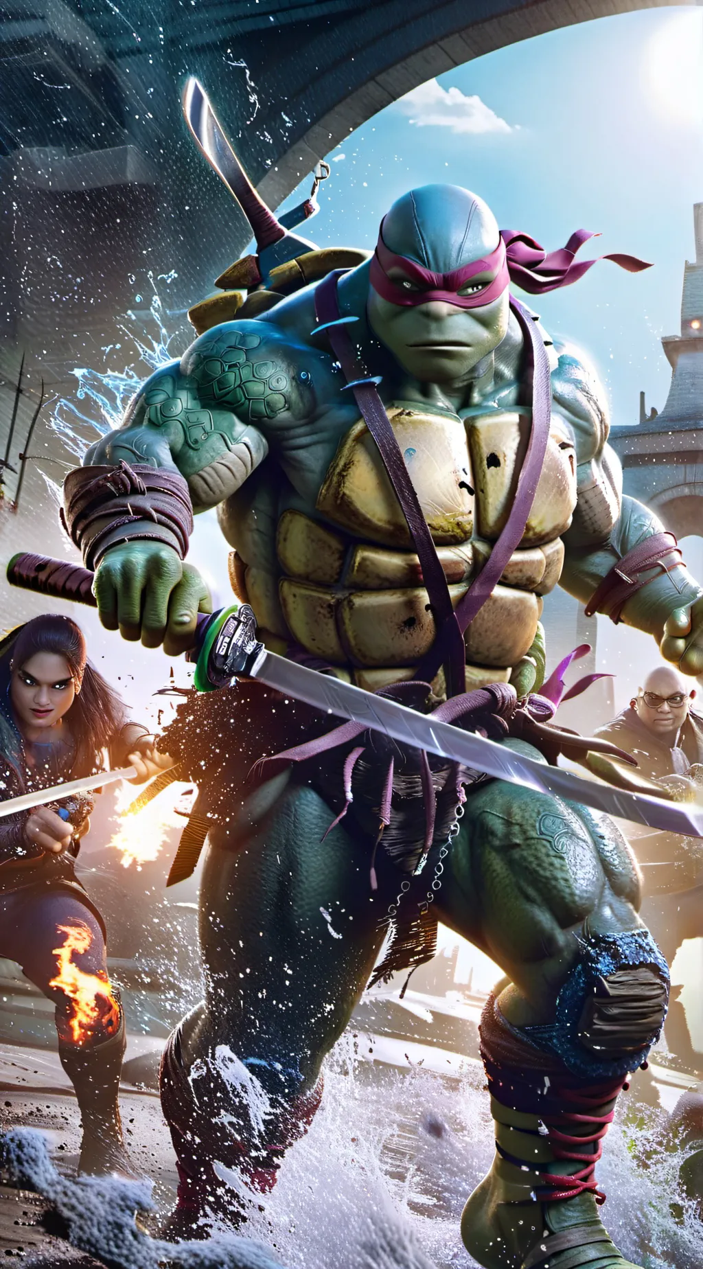 ai character: TMNT 2012 AU background