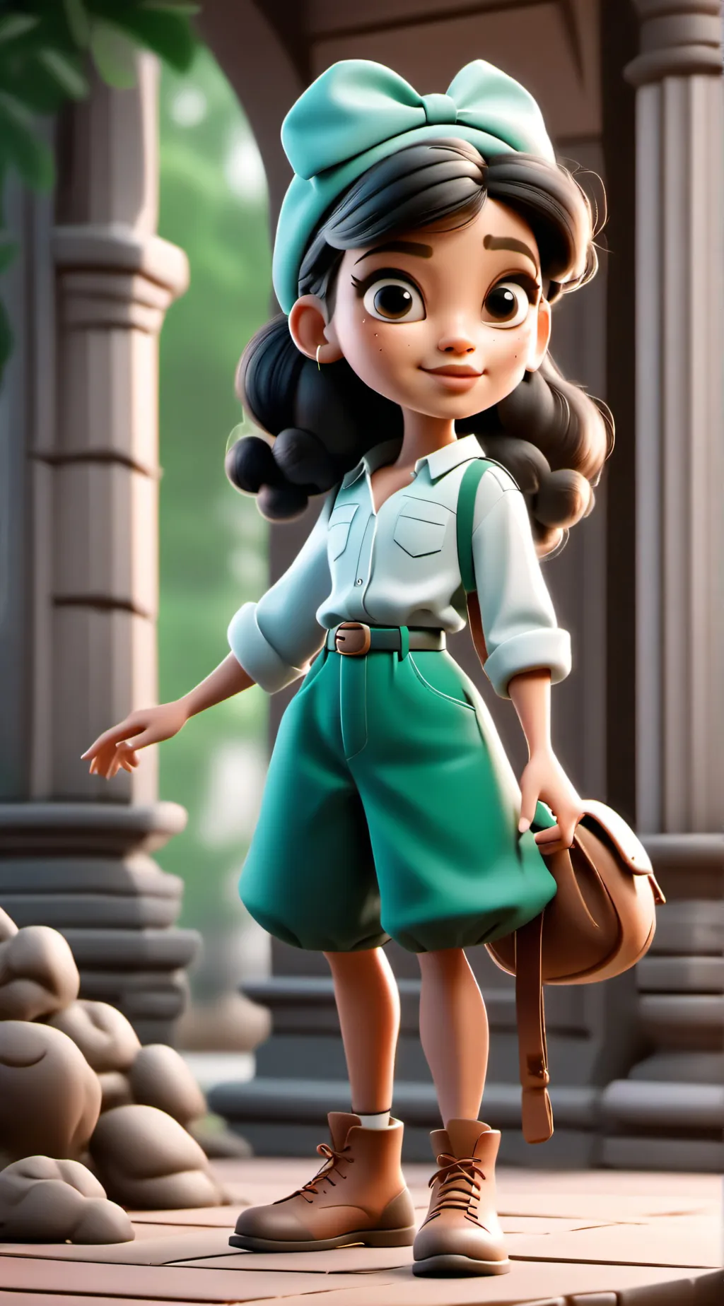 ai character: Cute girl background