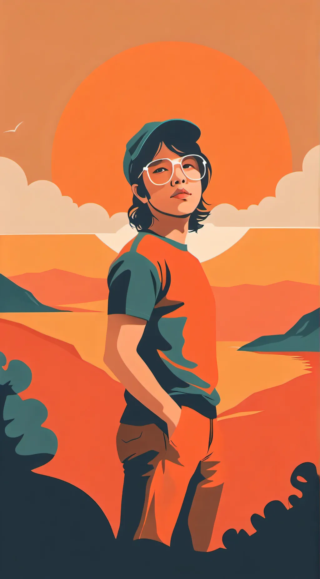 ai character: Taytum kingbird background