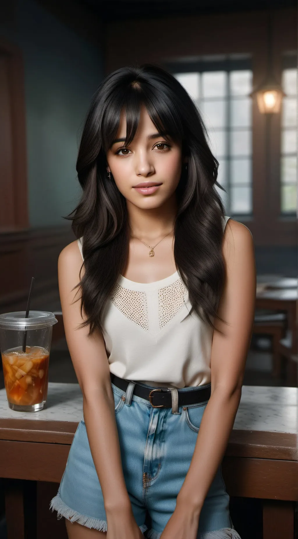 ai character: Camilla Cabello  background