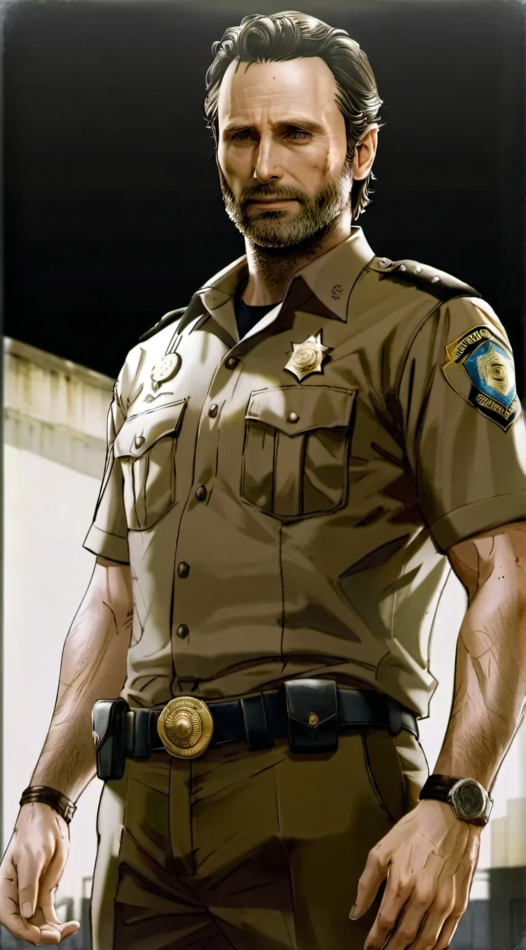 ai character: Rick grimes  background