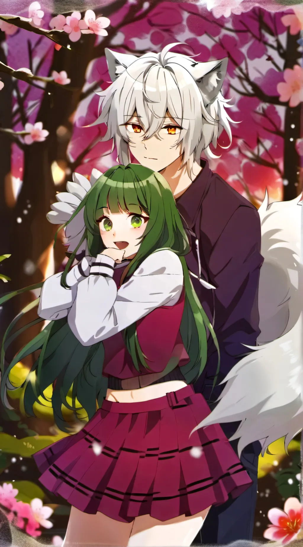 ai character: Love birds  background