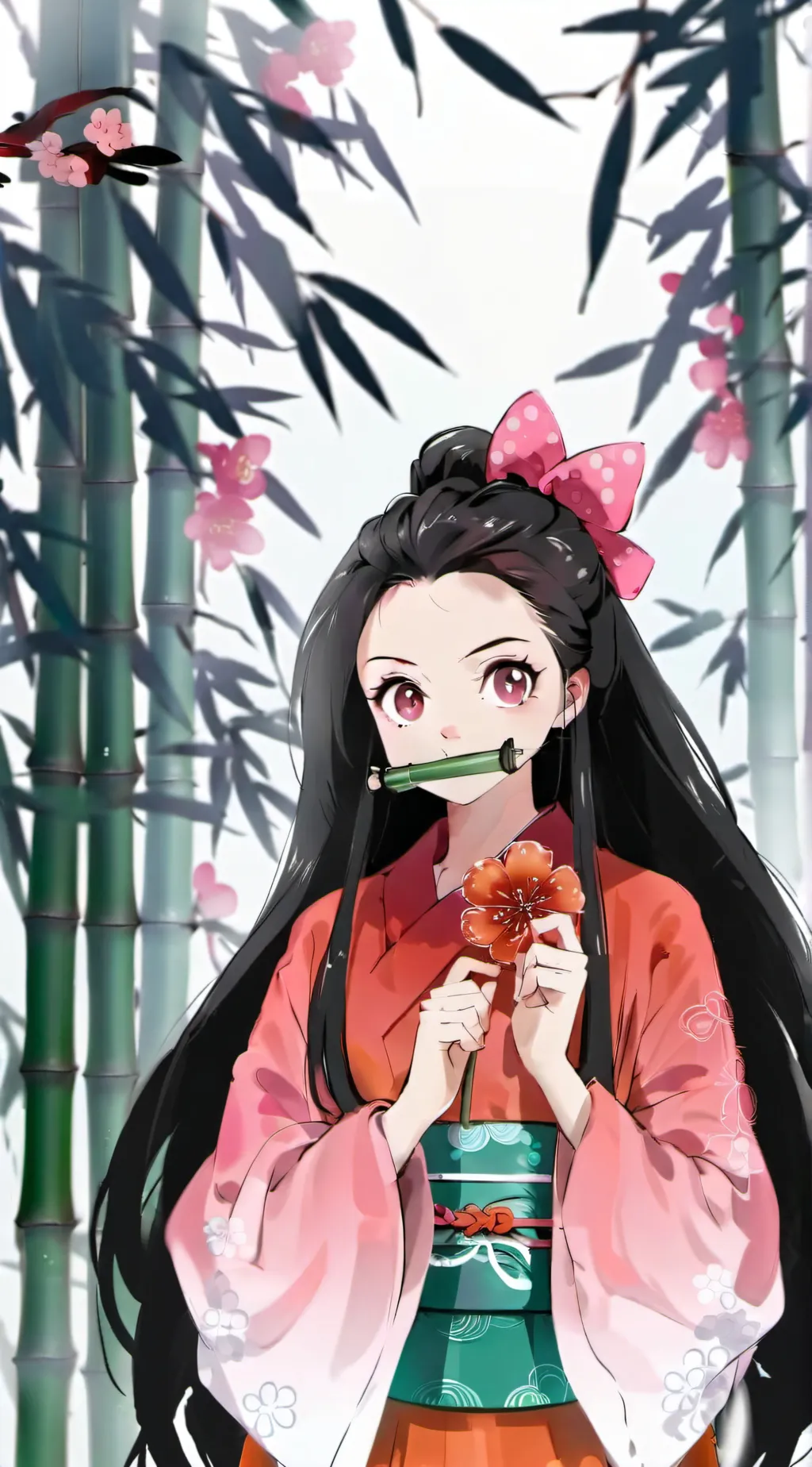 ai character: Nezuko Kamado background