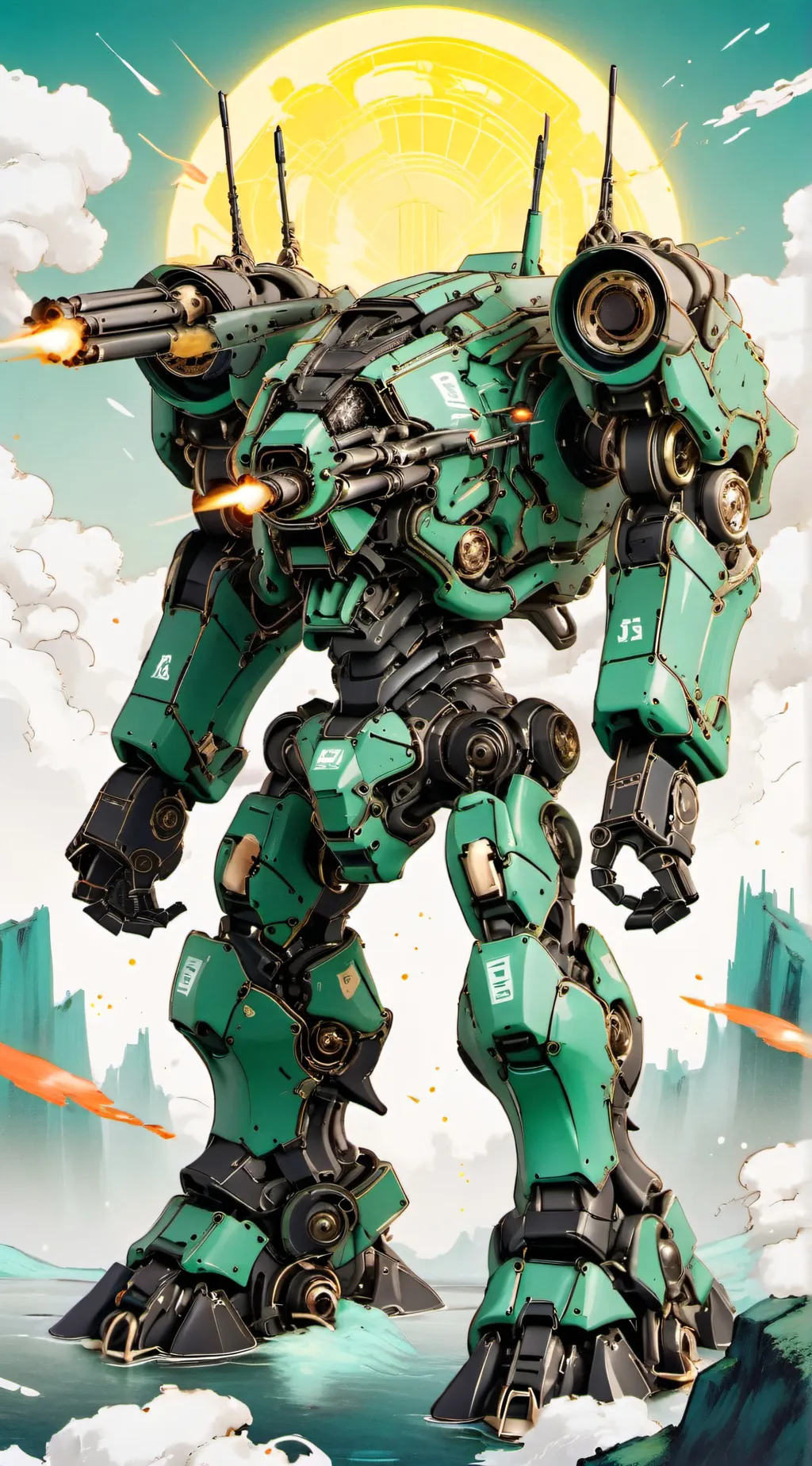 ai character: Big mech background