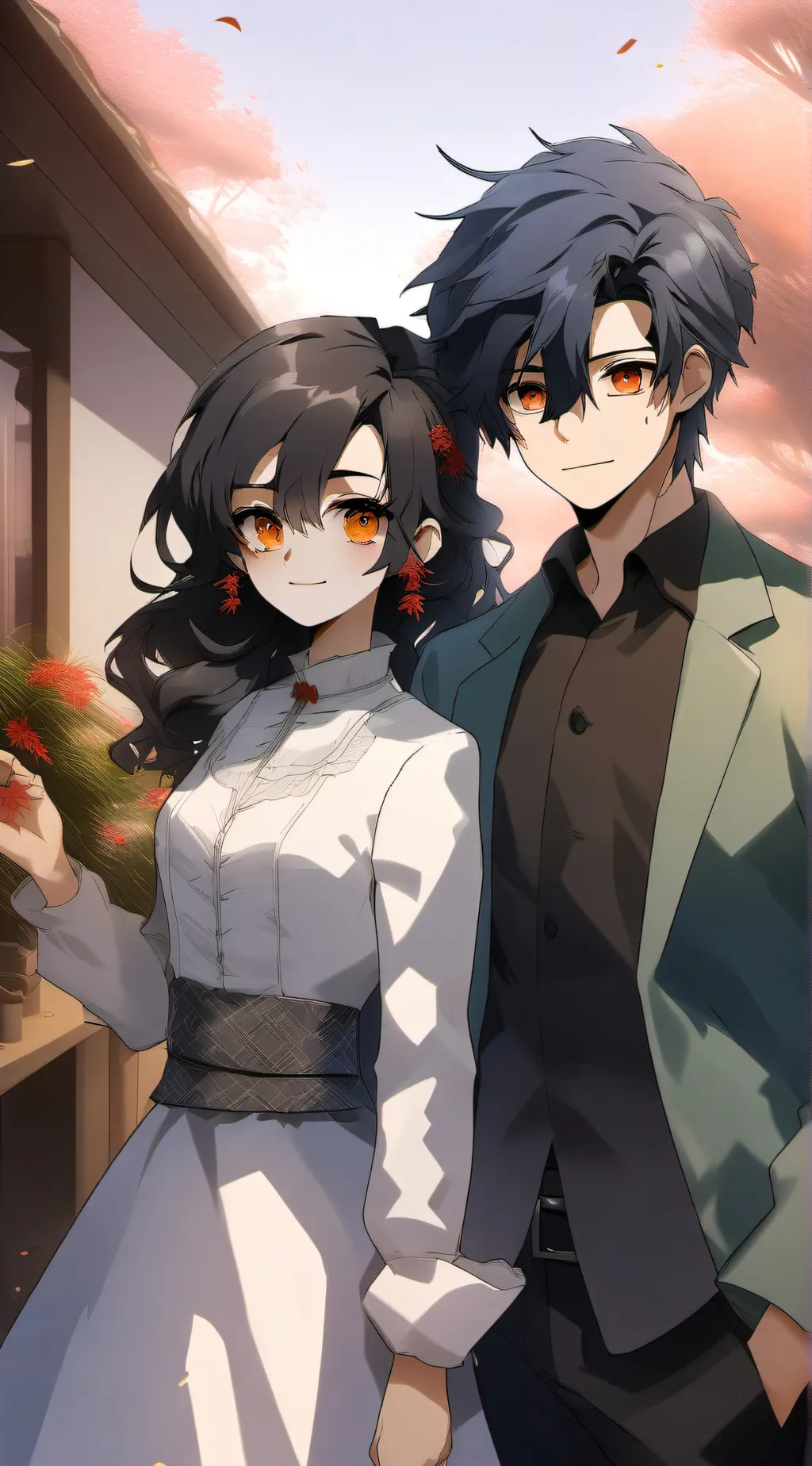ai character: Mitsuri & Obanai background