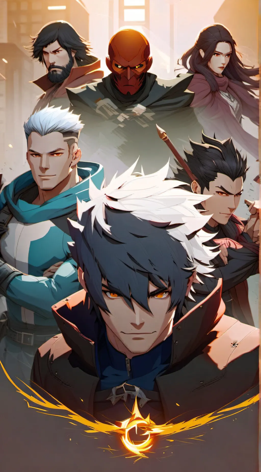 ai character: Hero vs villain  background
