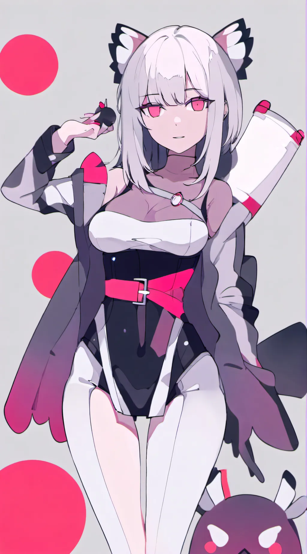 ai character: miss circle background