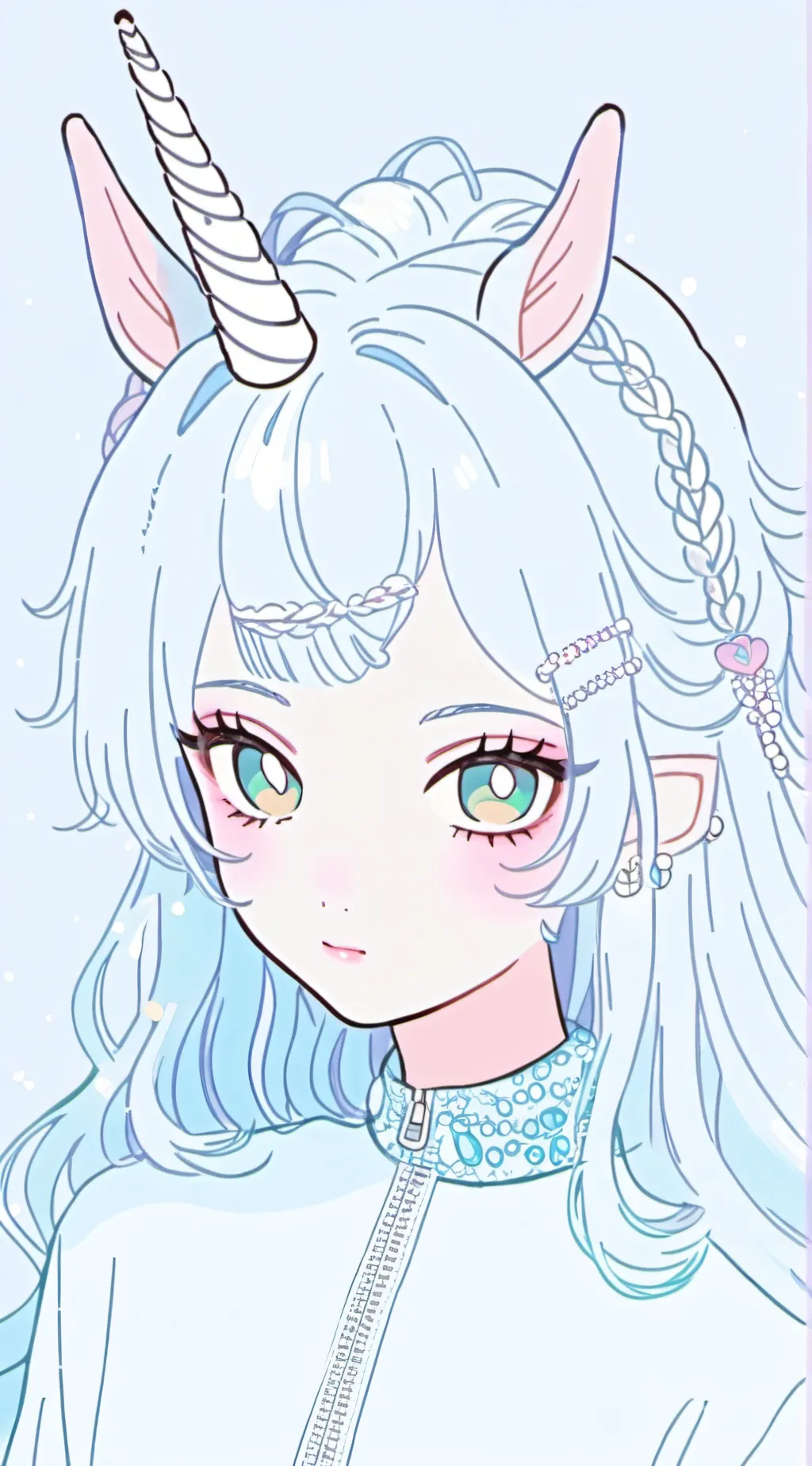 ai character: 🩵Craftycorn🩵 background