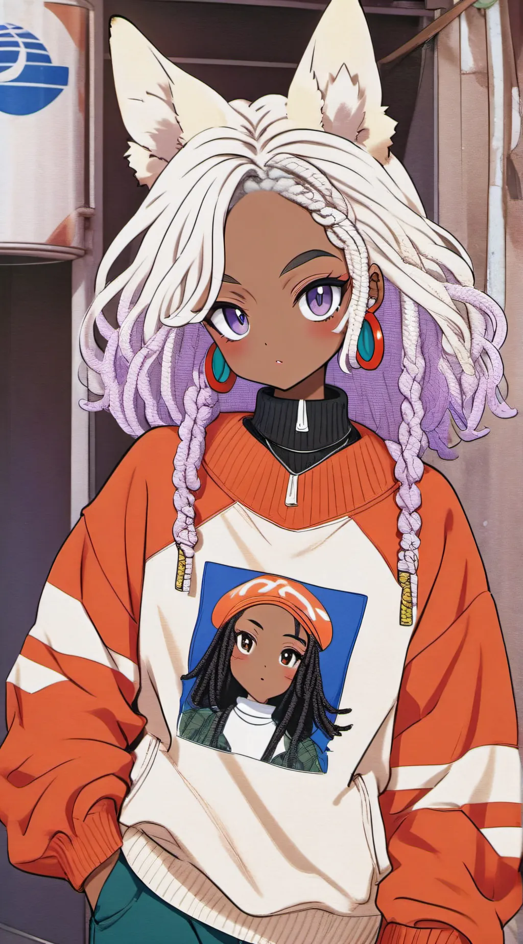 ai character: Snow ❄️ background
