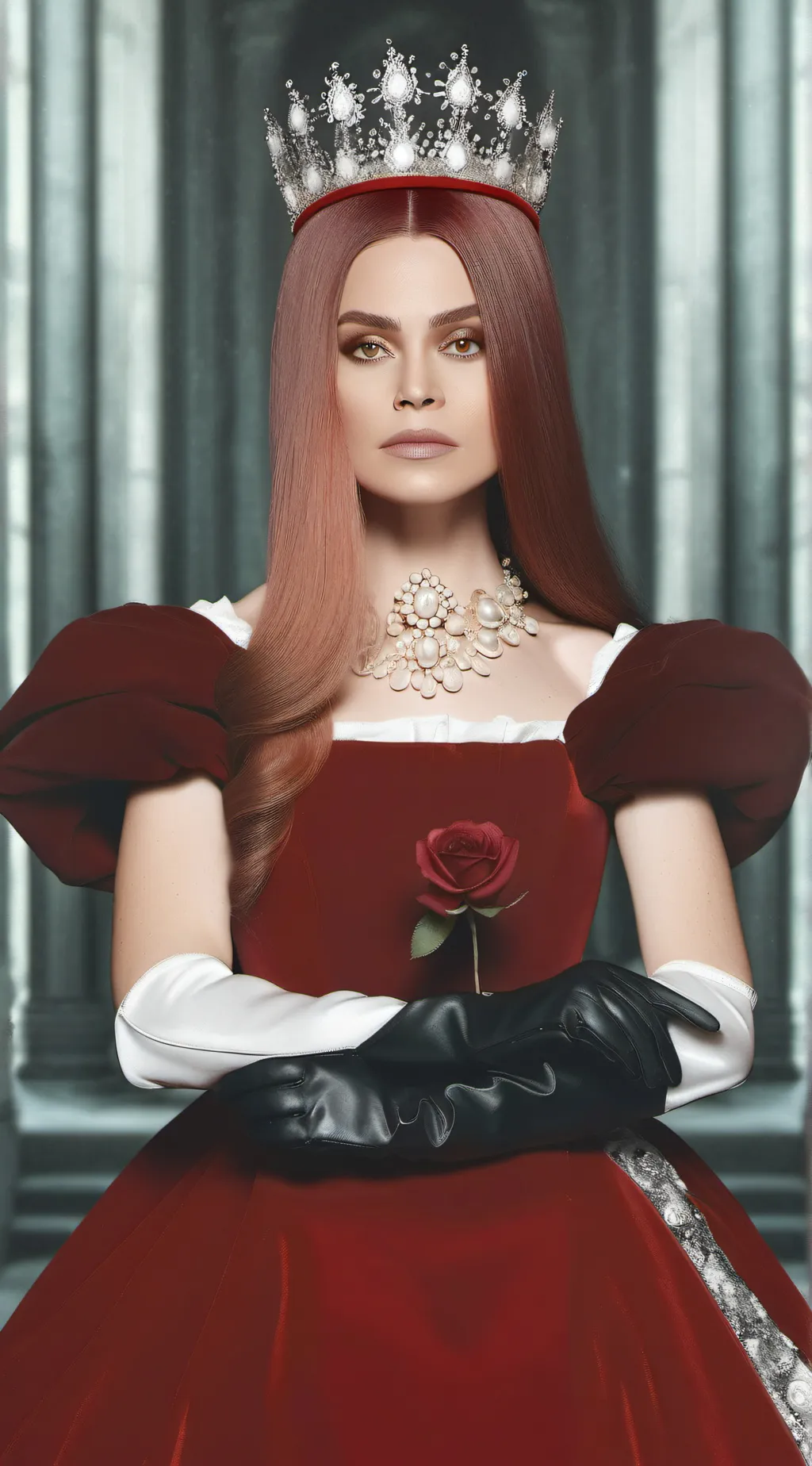 ai character: The Queen of heart background