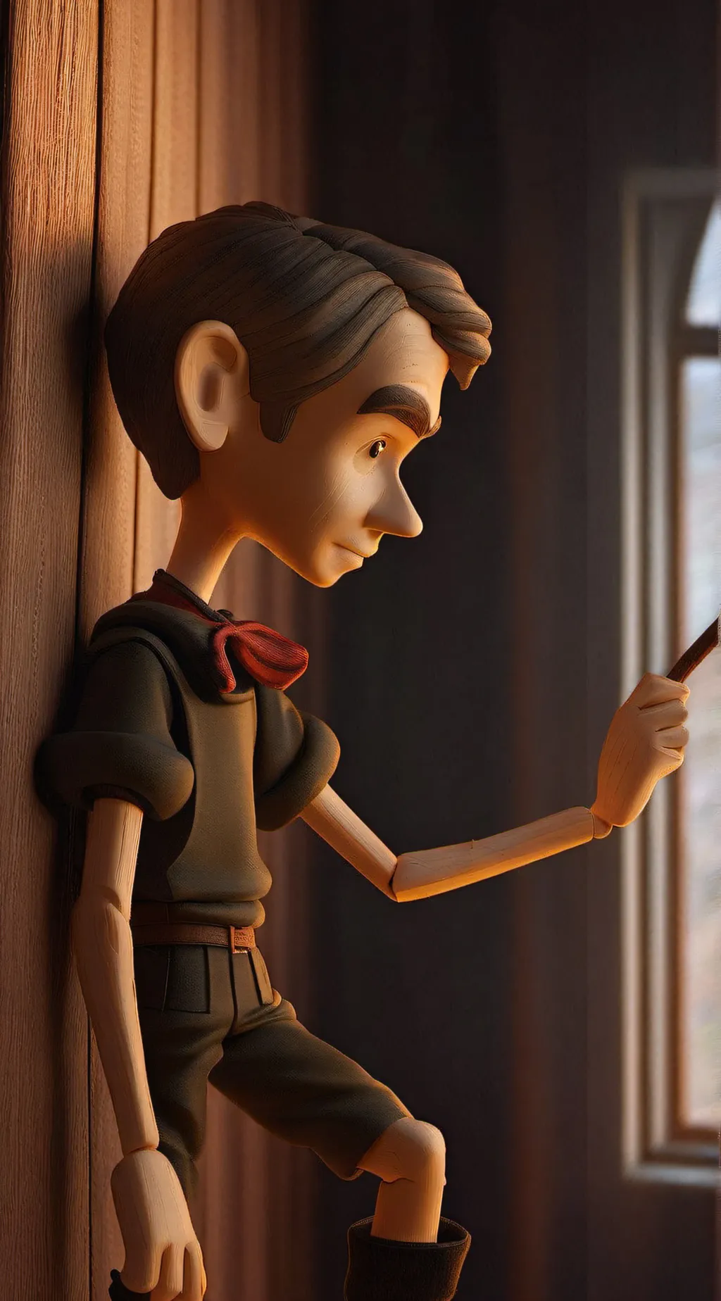 ai character: Pinocchio  background
