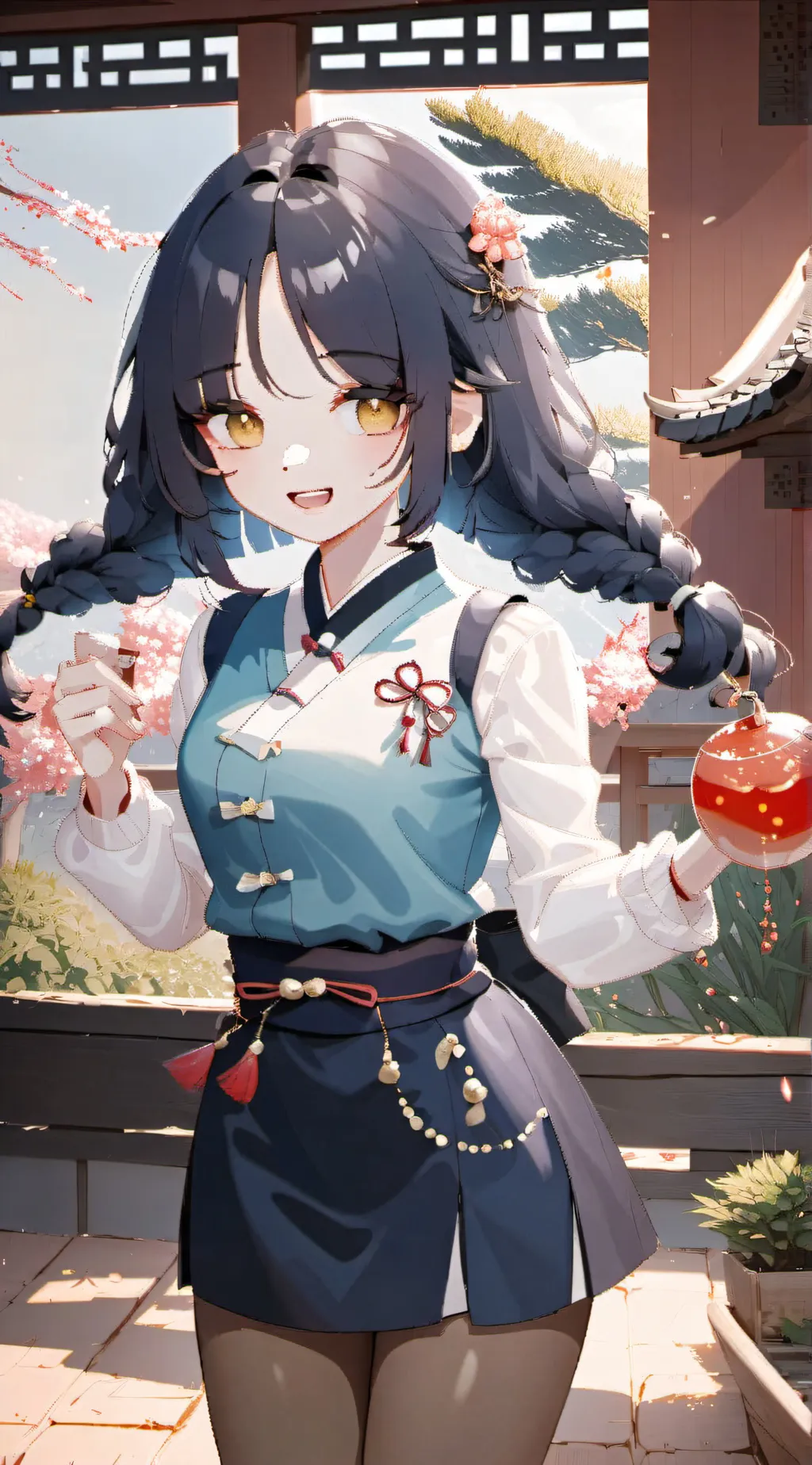 ai character: Korean girl background