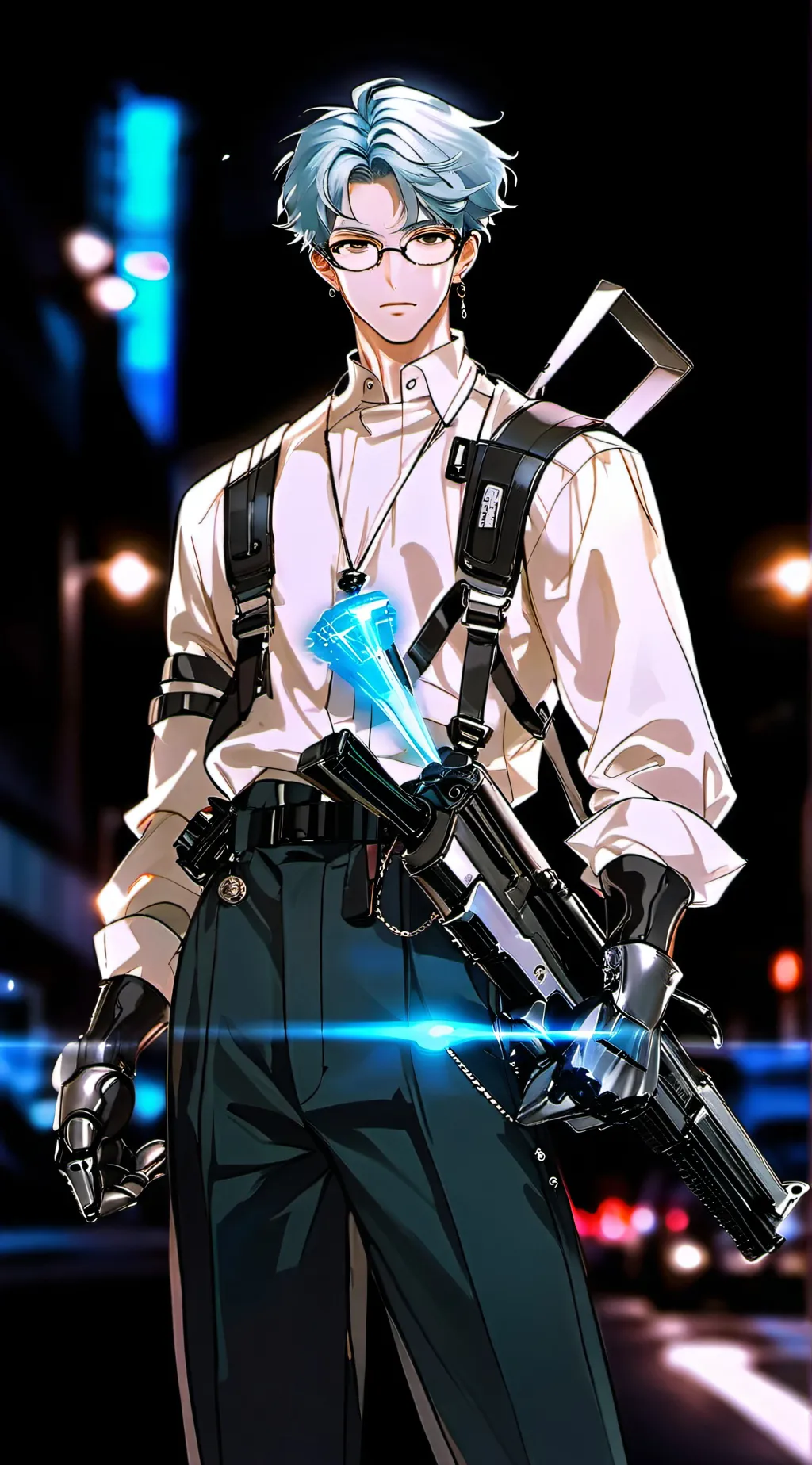 ai character: sus titan camera background
