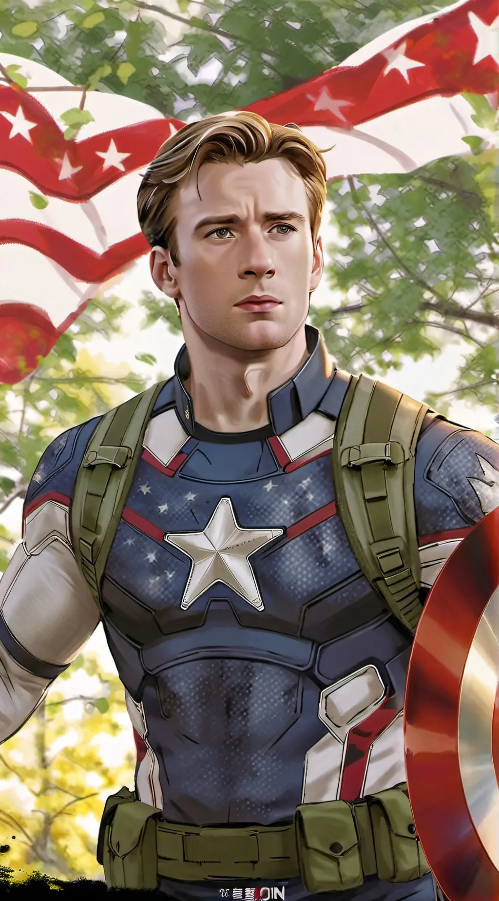 ai character: Steve Rodgers  background