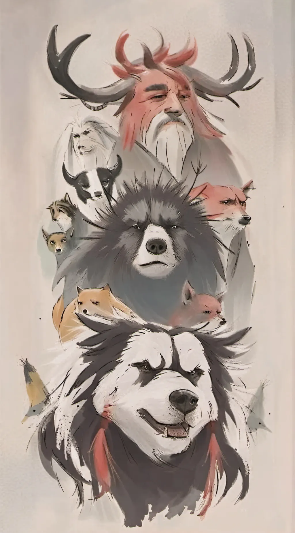 ai character: frowning critters background