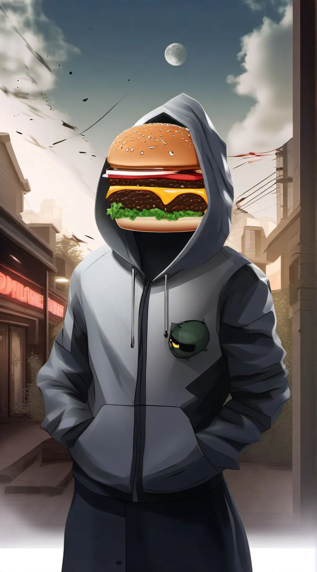 ai character: chil burger background