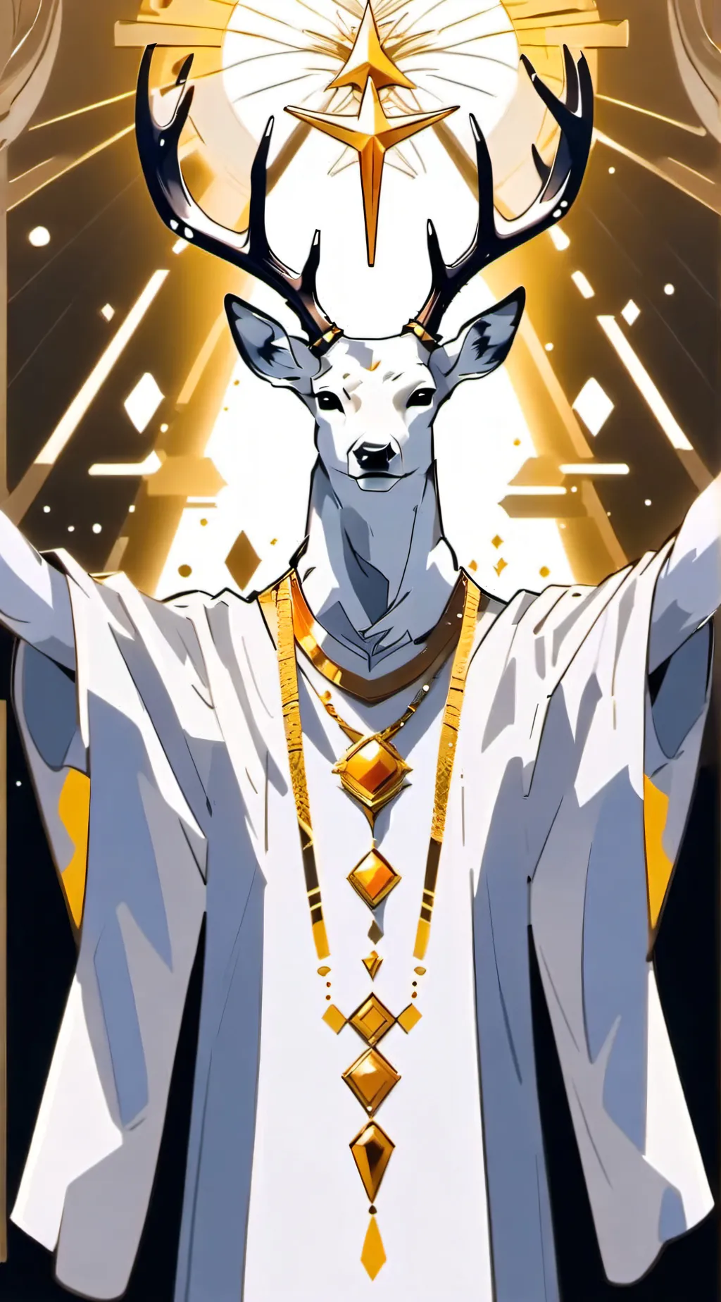 ai character: Deer-sus background