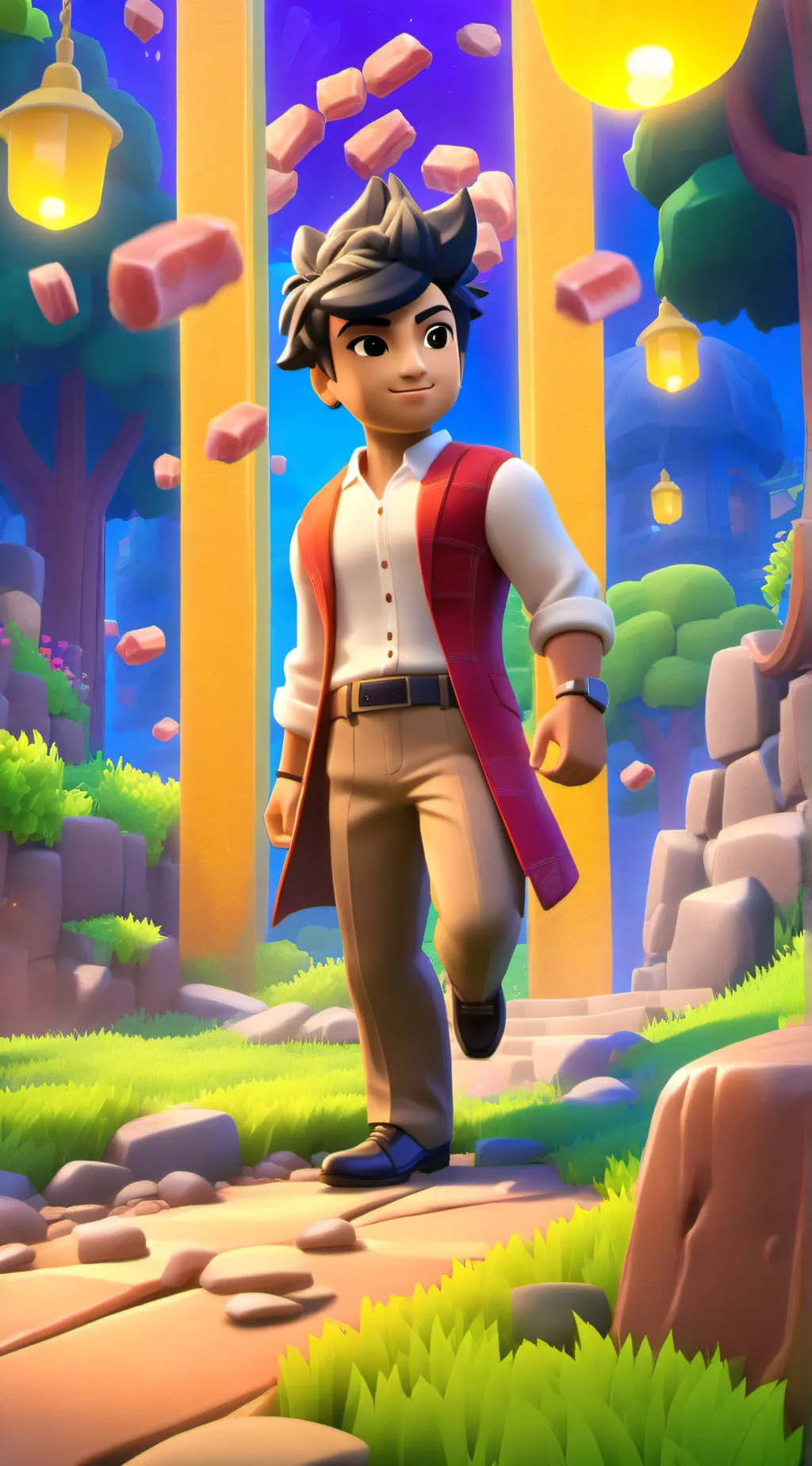 ai character: slender background