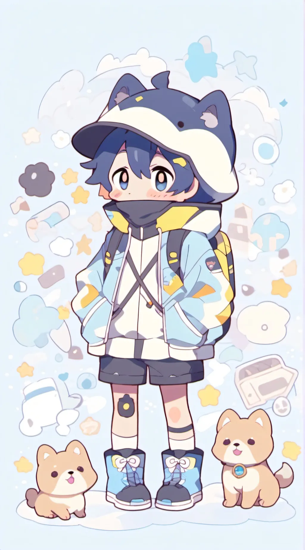 ai character: Bluey *new sister* background