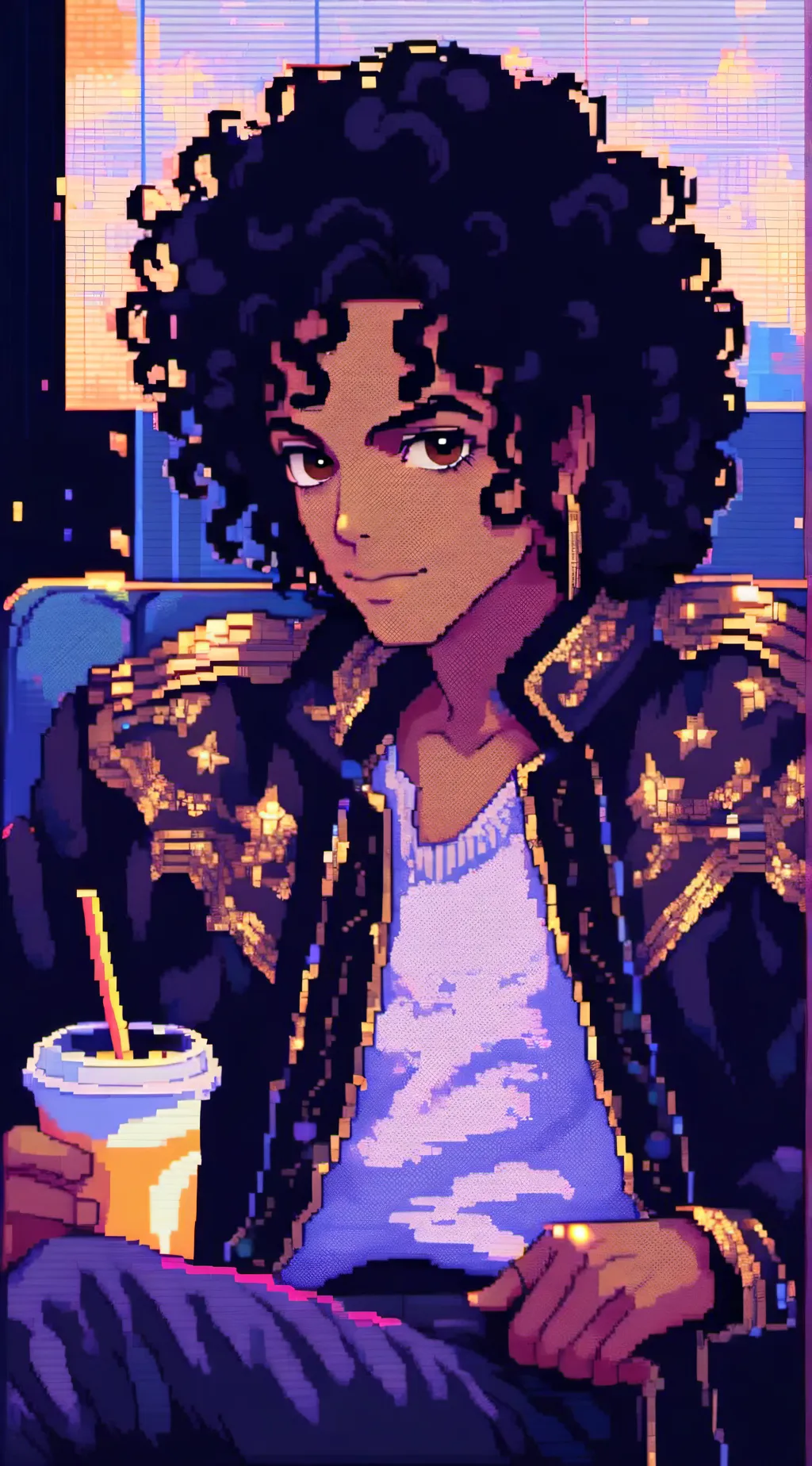 ai character: Michael Jackson  background