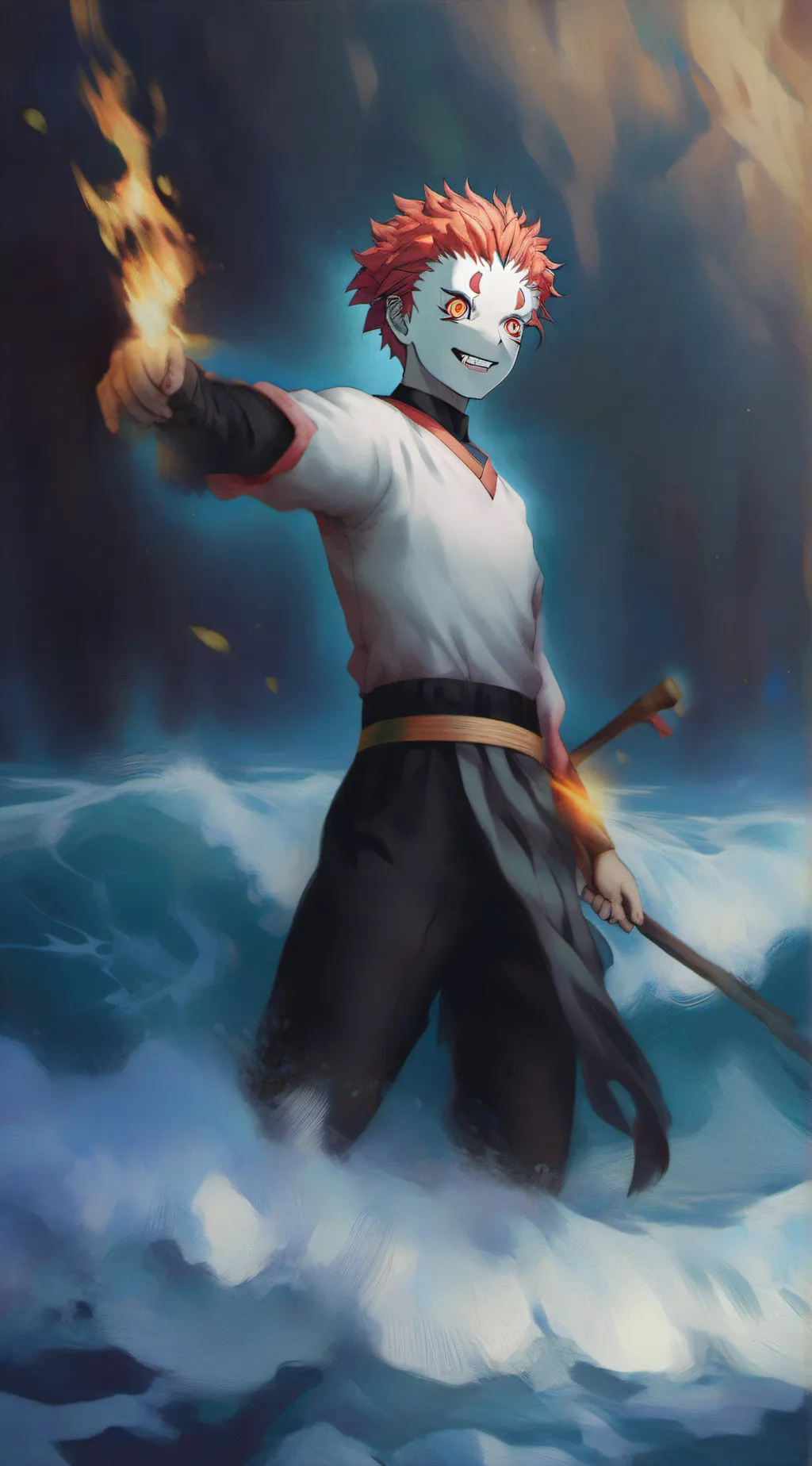 ai character: Akaza  background