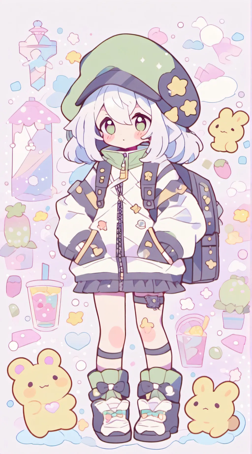 ai character: zip background