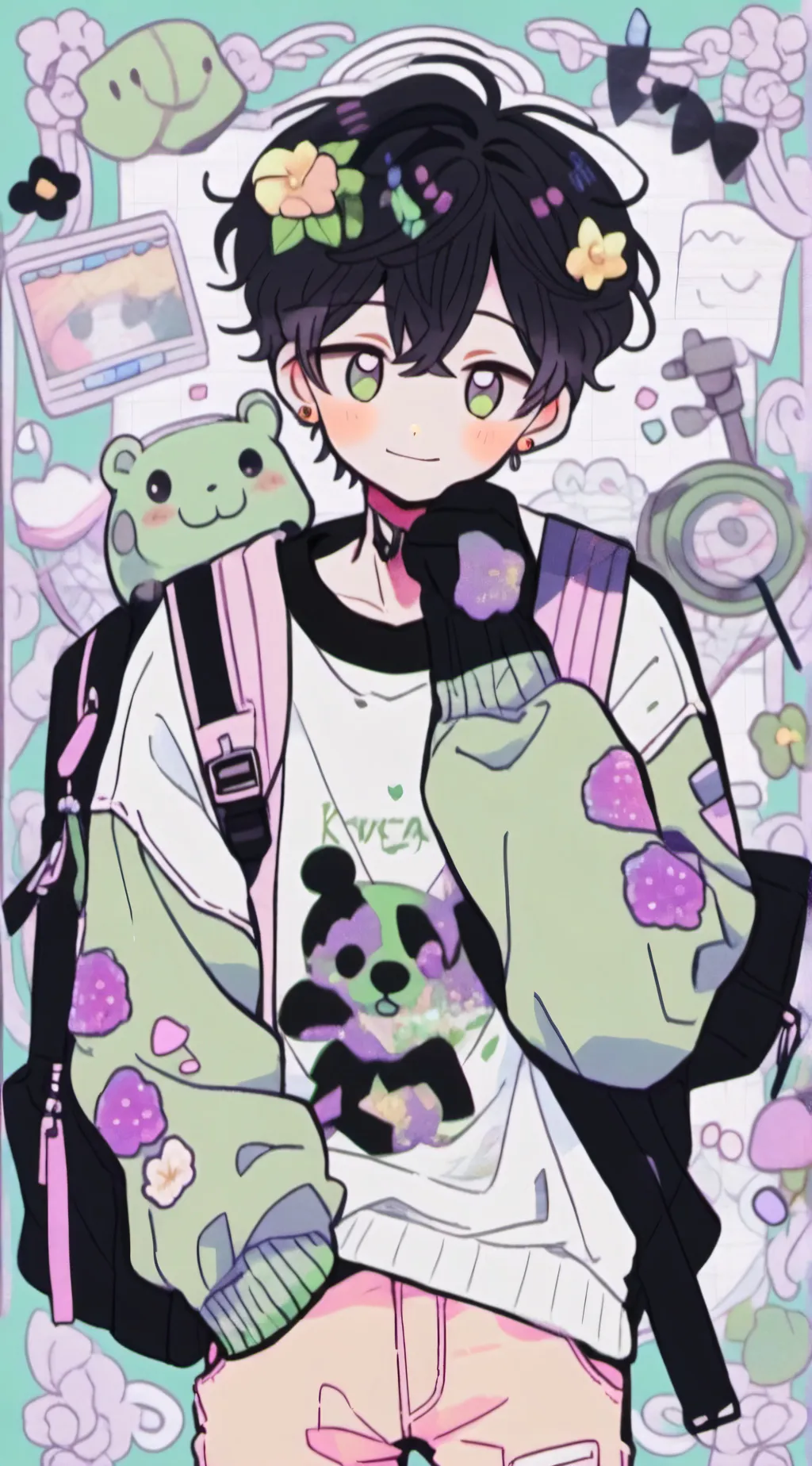 ai character: Mark♥︎ background