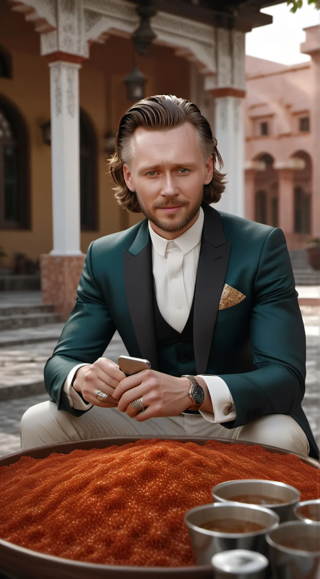 ai character: Tom Hiddleston  background