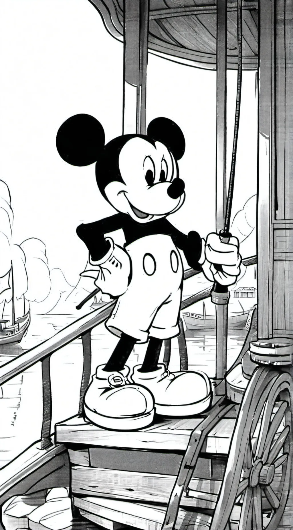 ai character: Steamboat Willie background