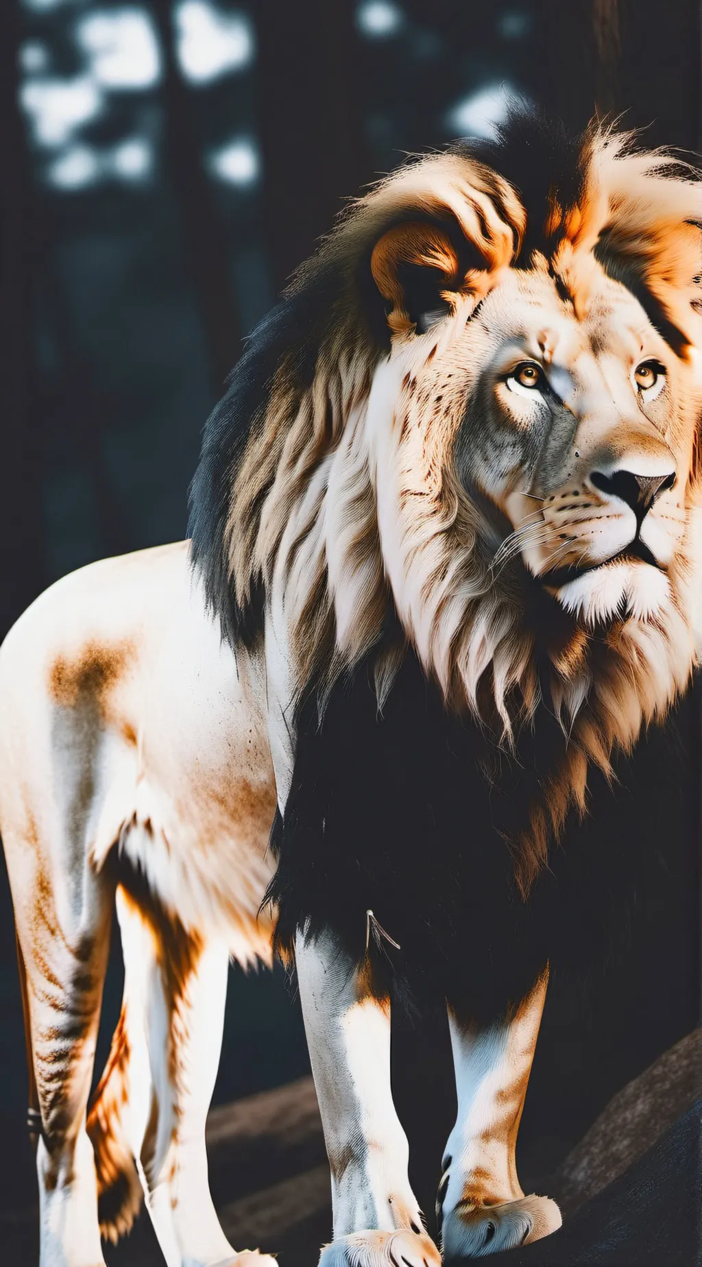 ai character: Lion background